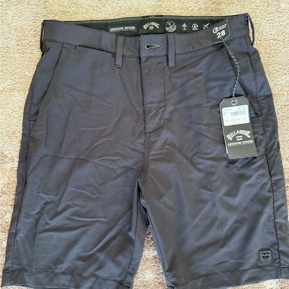 Billabong Men's Dark Gray Flat Front Shorts